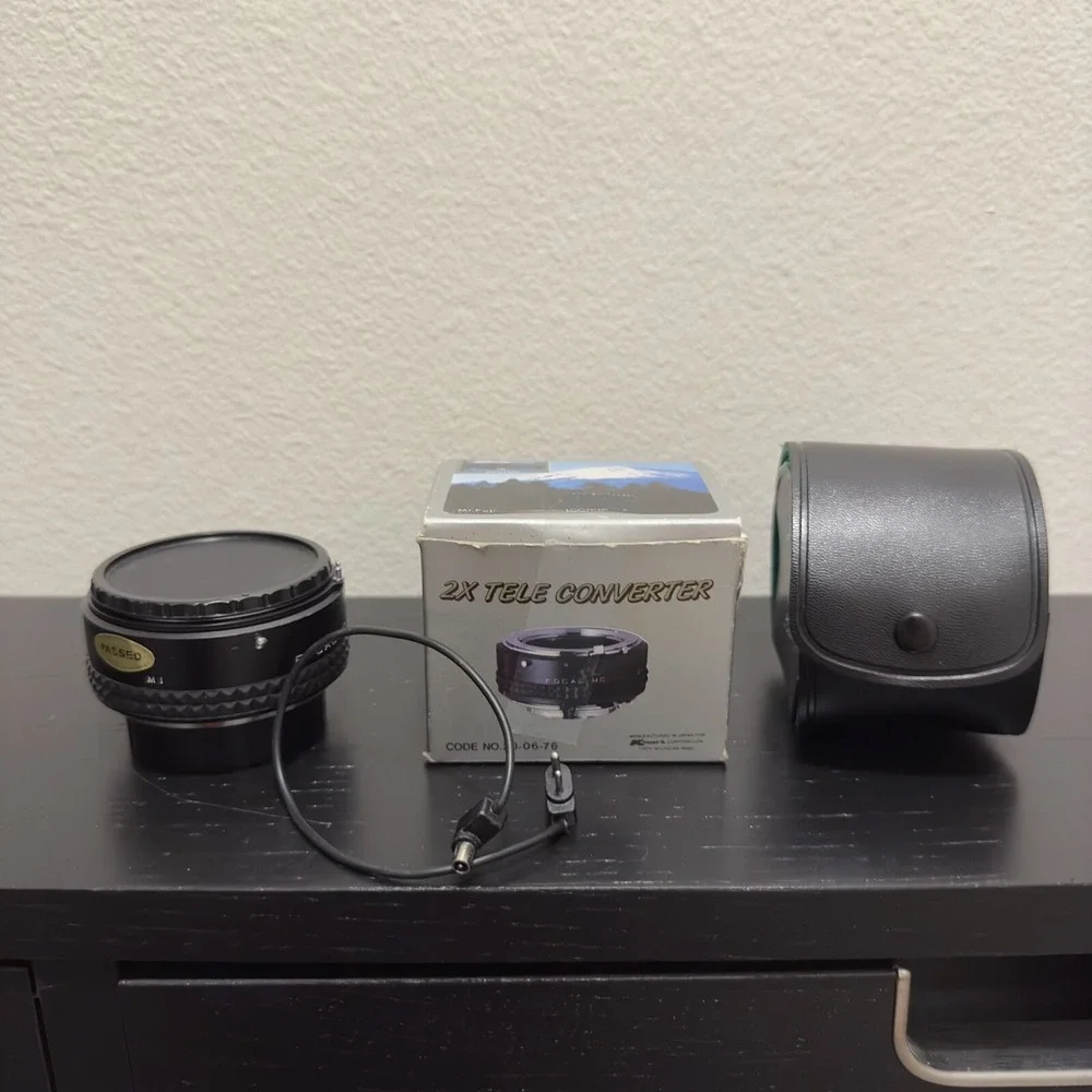 Focal MC 2X Tele Converter for Minolta MD Mount Lens with Box and Case Japan